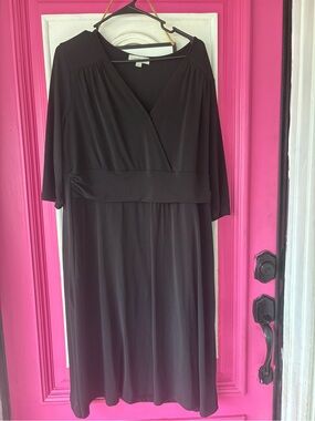 Merona Black Long-Sleeve Wrap Dress